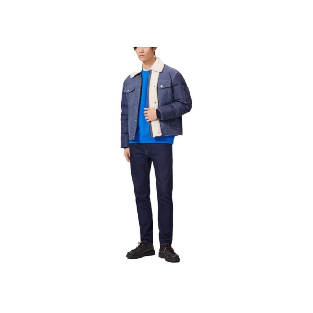Levis Куртка джинсовая повседневная с цветными блоками на одной пуговице Мужские куртки Синий A5161-0001