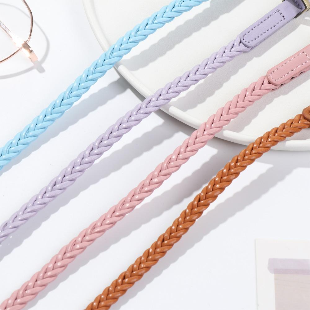 Модные конфетные цвета изящные ремни из искусственной кожи тонкий пояс регулируемый ремень ремешок для платья