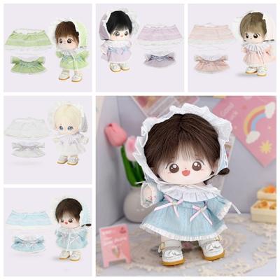 Lace Cotton Doll's Clothes Bow Skirt Plush Doll Clothes 20cm Cotton Doll Clothes  Doll Accessories