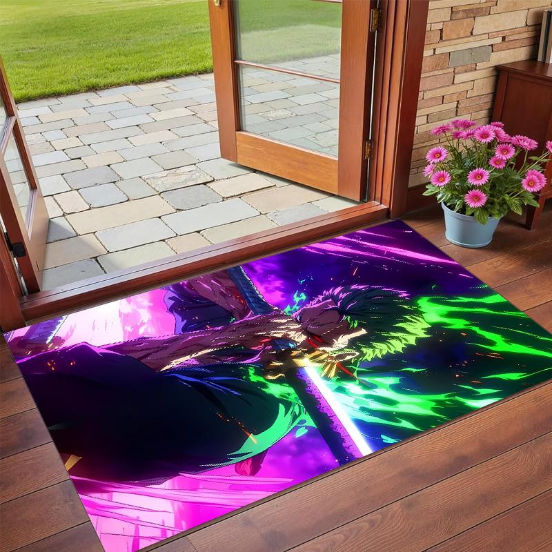 Anti‑Slip Crystal Velvet Floor Rug, One Piece Design Carpet for Indoor Living Bedroom Home Decoration
