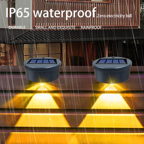 4 шт. садовый светильник водонепроницаемый беспроводной беспроводной солнечный свет для бассейна краевой светильник украшение для патио ночник лестничный забор балкон двор мини-лампа