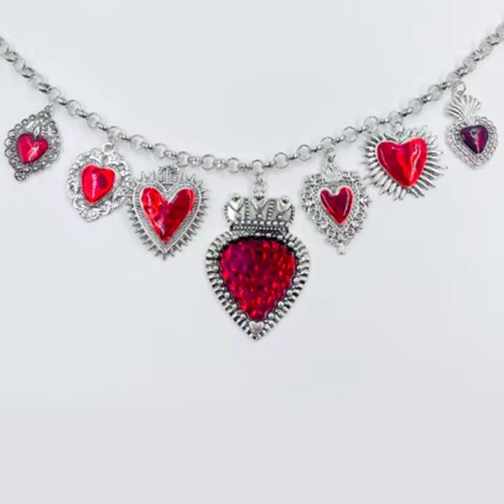 Stainless Steel Heart Chokers Necklaces Choker Necklace  Women's Jewelry