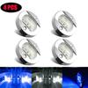 4 шт., ABS, 12 В, транец для морской лодки, светодиодный кормовой светильник для каюты, палуба, круглый задний фонарь для яхт, аксессуар, водонепроницаемый, синий, белый