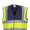 Yoko Унисекс Взрослый Флуоресцентный Жилет Hi-Vis с 2 Полосами + Браслеты