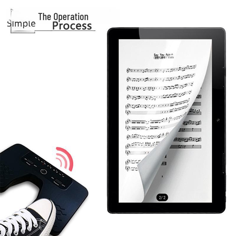 Bluetooth Foot Pedal for Hands-Free Music Page Turning On iPad, Tablet, Phone, Guitar, Piano, and Saxophone.