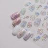 Self Adhesive Flower Nail Stickers 5D Nail Decals DIY Shell Light Nail Stickers  Women