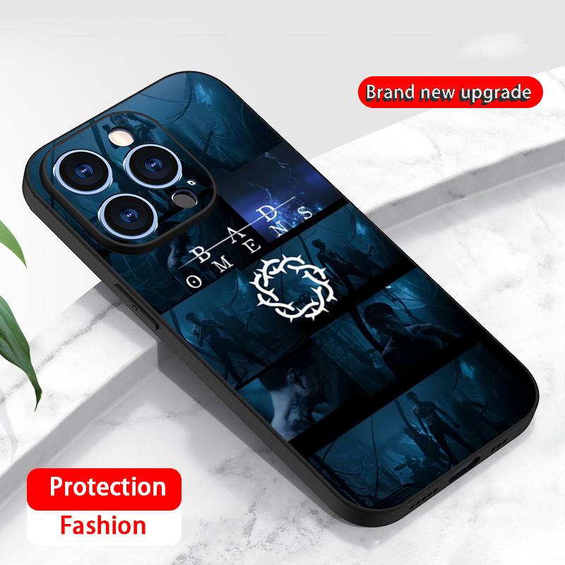 Крутой модный чехол для телефона с постером группы Badd Omens Для iPhone 17 16 16e 15 14 13 12 Plus Mini Pro Max Мягкий черный противоударный чехол