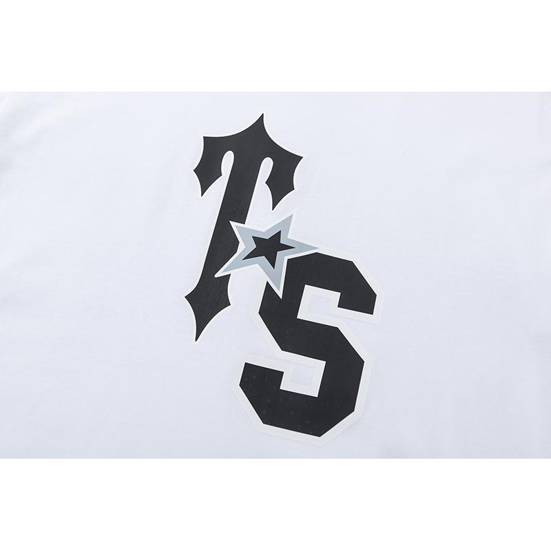 672 Trapstar London 2026 Лето Новая Высококачественная Хлопковая Круглый Вырез Свободная Большого Размера Женская Футболка