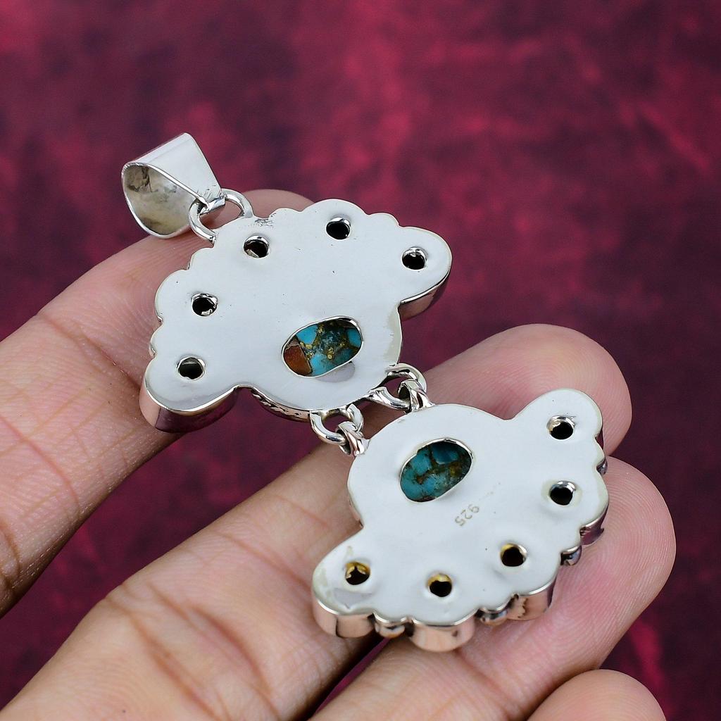 Подвеска ручной работы с оранжевым колючим устричным камнем, подвеска из стерлингового серебра 925 пробы, для Дня благодарения