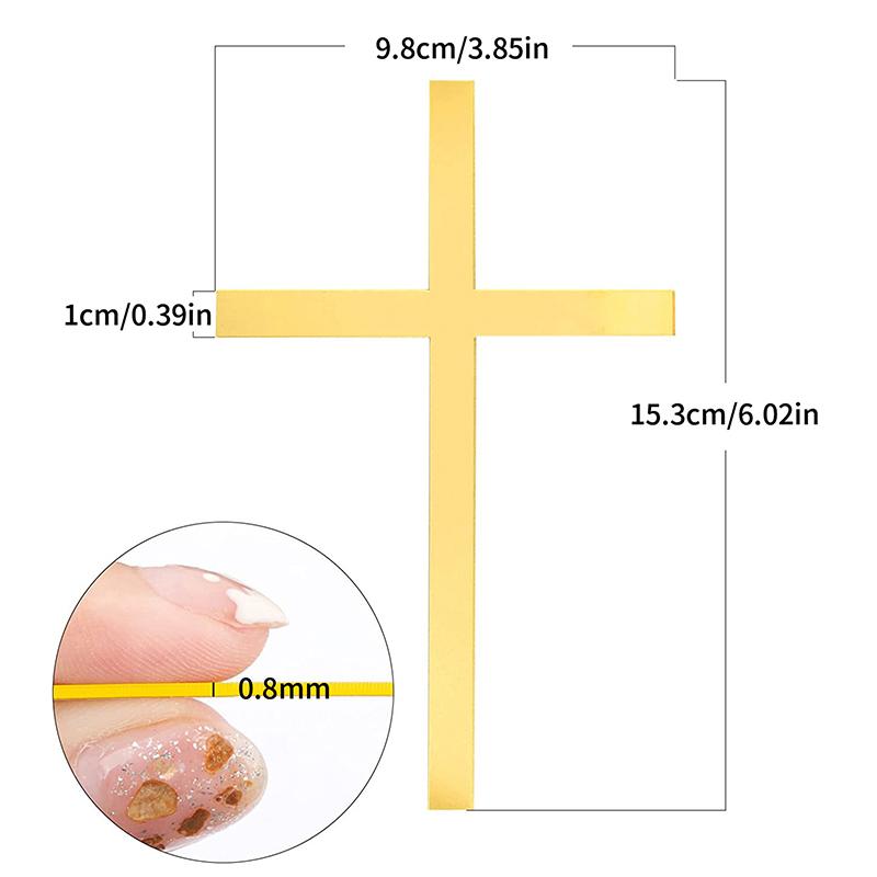 10 шт., акриловые украшения для торта в виде христианского креста, украшение для торта «Боже, благослови», вечеринка для выпечки, принадлежности для вечеринок