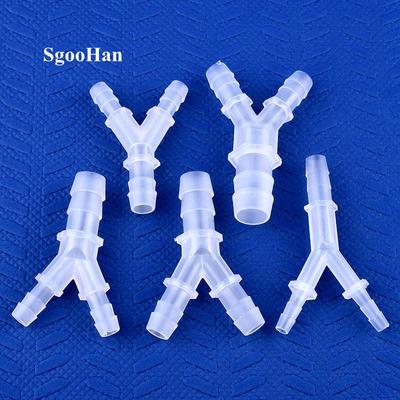 10 шт./лот 4~12 мм PP Y-образный редукционный тройник, фитинги для аэратора аквариума, Y-образное 3-ходовое соединение, садовый полив, пагода, шланговые соединения