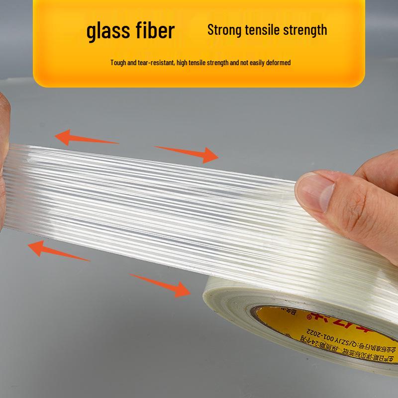 Benyida Anti-Typhoon Transparent Fiber Tape - Strong Adhesive, No Residue, Ideal for Bundling & Fixing Batteries