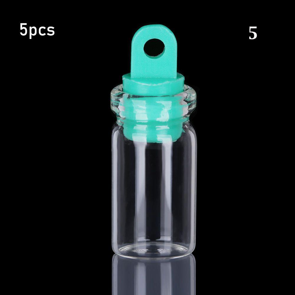 5/10pcs Small Drift Bottle Glass Jars Decoration DIY Containers Mini Message Vials Ornament Cork Stopper Rainbow Wishing Bottle