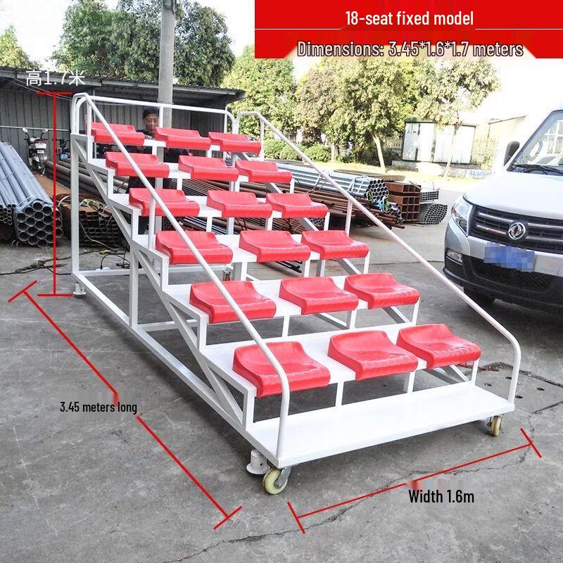Retractable Finish Line Referee and Timing Stand with 18-Seat Grandstand