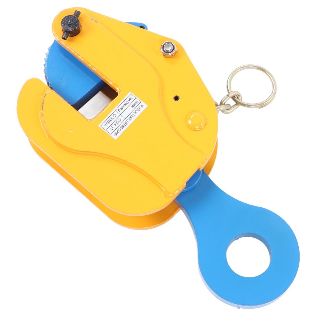 Vertical Plate Clamp 3T 6614lbs Load Capacity 35mm Jaw Opening Steel Plate Lifting Clamp with Self Locking