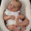 19 Inches Lifelike Reborn Baby Doll Levi with Closed Eyes Soft Cloth Body Sweet Asleep Simulation Doll Handmade 3D High Color Painted Newborn Dolls