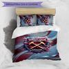 West Ham United Football Printed 3 Pieces Bedding Set, Comfortable Skin Friendly Bedroom Duvet Cover Set