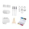Foam Texture Painting Set, Soft Tip Water Brush Pen, DIY Home Decor Crafts 24 Colors