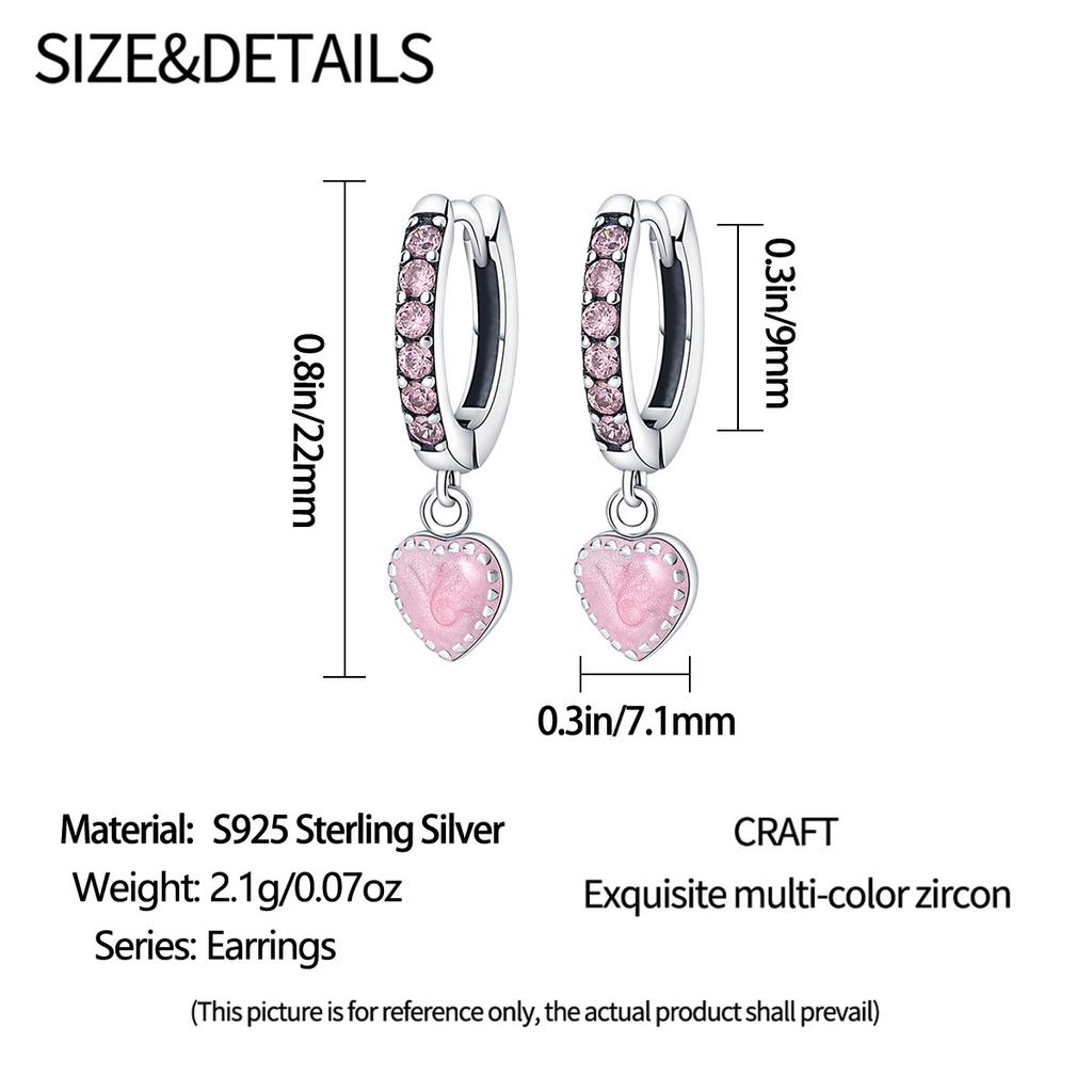 Love Earrings 9 Sterling Silver Premium Light Luxury Earrings