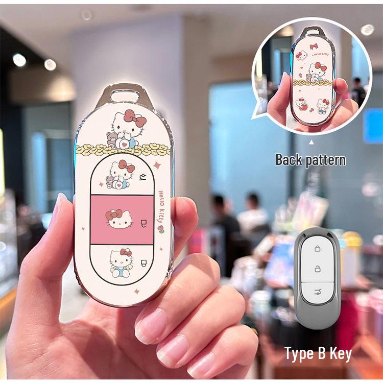 Чехол для ключа Leapmotor C11/T03/B10/S01/C01, мультяшная защитная оболочка с полной оберткой