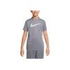 Dri-Fit Trophy 23 Удобная Стильная Простая Футболка с Коротким Рукавом Детские Топы Дымчато-Серый HF8079-085