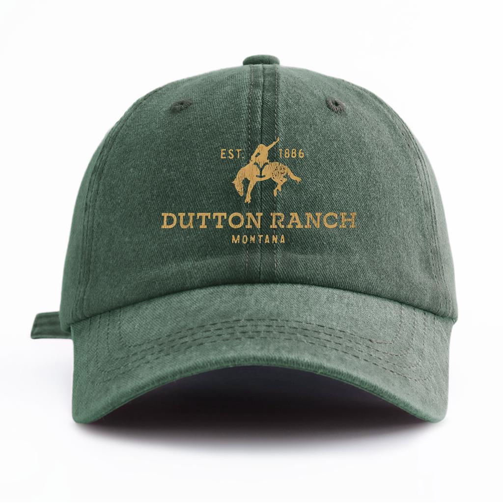 1 шт. Классическая бейсболка Dutton Ranch с принтом, стираная, для взрослых, минималистичный ретро-стиль, повседневная, мягкая, регулируемая, кепка папы, идеально подходит в качестве подарка