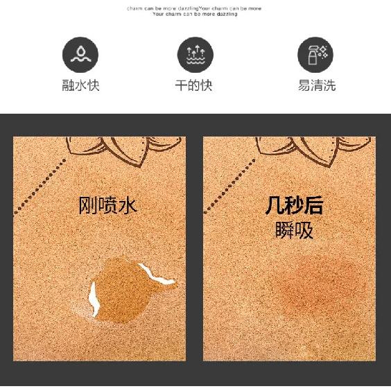 68cm Cork Natural Rubber Mat 5mmThickened Meditation Cushion Sitting Cushion Round Flat Yoga Mat Sweat-absorbent Breathable