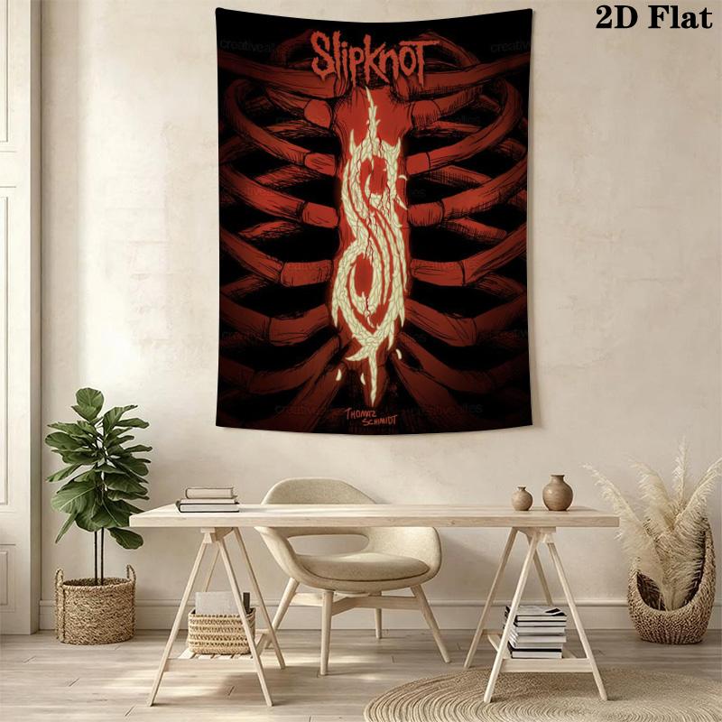 Slipknot Masks Visual Symphony Horror Tapestry Background Cloth Fashion Print Atmospheric Background Cloth Wall Covering Decoration