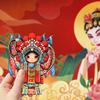 Peking Opera Character Refrigerator Magnet Chinese Style Wooden Peking Opera Role Fridge Magnet Home Kitchen