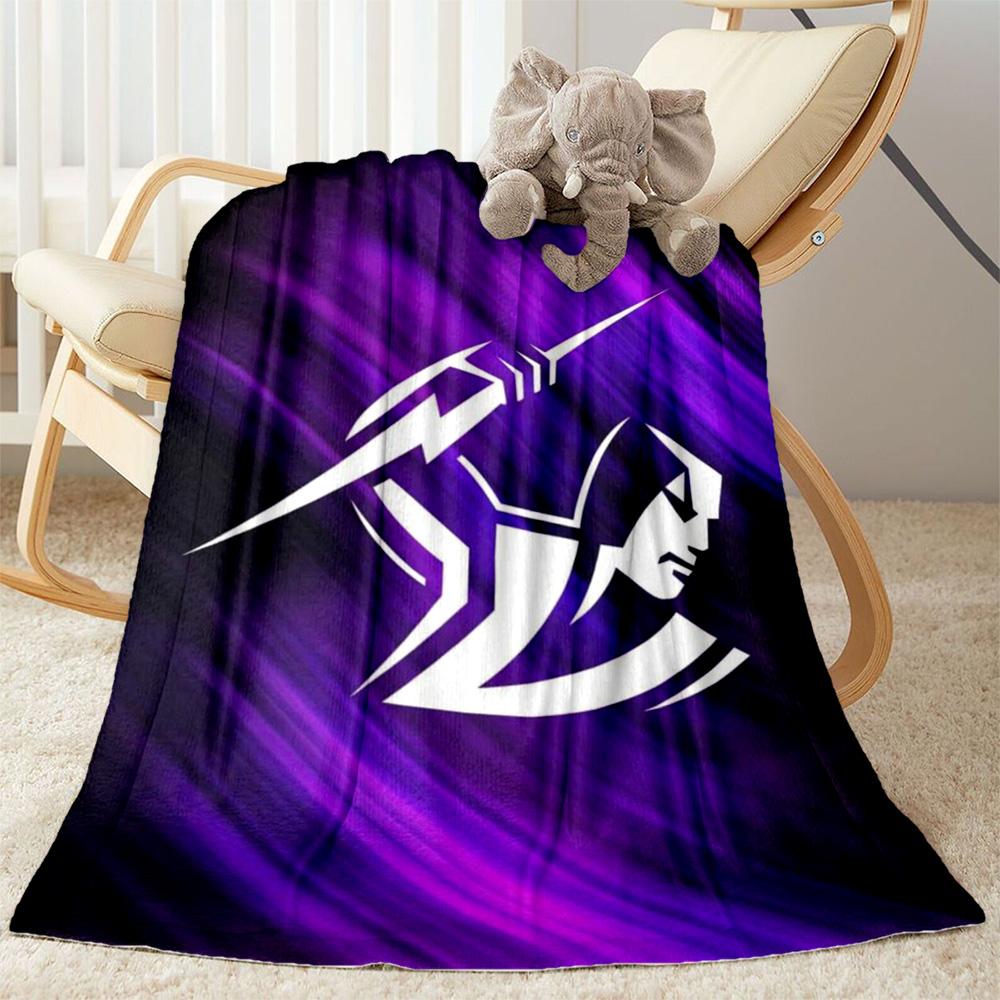 Melbourne Storm Team Logo blankets Suitable for sofas, travel, living rooms also a good gift for friends and family Suitable for all seasons.