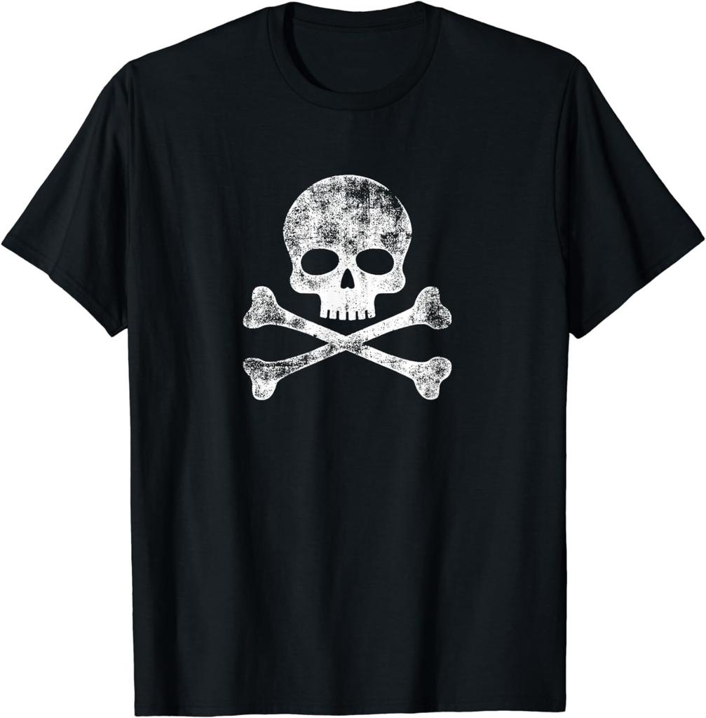 NEW LIMITED Vintage Skull Crossbones Skeleton Jolly Roger T-Shirt