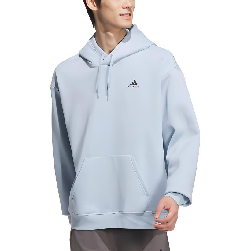adidas Повседневный свитер с капюшоном с длинным рукавом, толстовка унисекс, толстовки с капюшоном, синий, черный JM9078