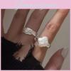 Уникальный дизайн Элегантный Сладкий Крутой стиль Женское кольцо с натуральным неправильным жемчугом