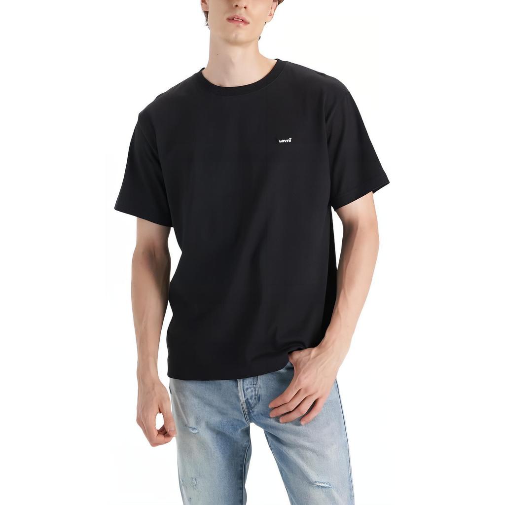 Мужская футболка Levis Plain Minimalist с круглым вырезом и коротким рукавом, топы, черный 001AN-0001