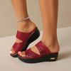 Sandals for Women In Summer, Fashionable, Thick Soled, Sponge Cake Wedge, and Women's Fish Mouth Sandals