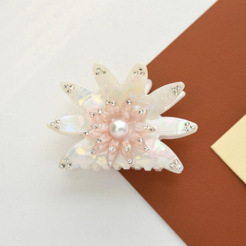 Trendy Classic Sunflower Hair Claw Rhinestone Elegant Temperament Hair Accessories Lady Style Acetate Hair Claw Clips For Women