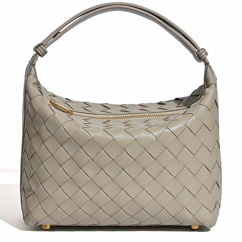 Новая плетеная наплечная сумка, сумка-ланчбокс из овчины, модная и высококлассная сумка подмышку, сумка-мессенджер.