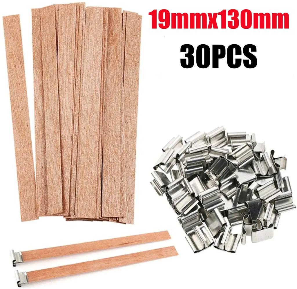 10-100 ШТ. Ароматическая свеча Деревянный фитиль для DIY Парафиновая свеча Фитиль Соевая свеча Деревянный фитиль для одноразовой свечи Ручная работа