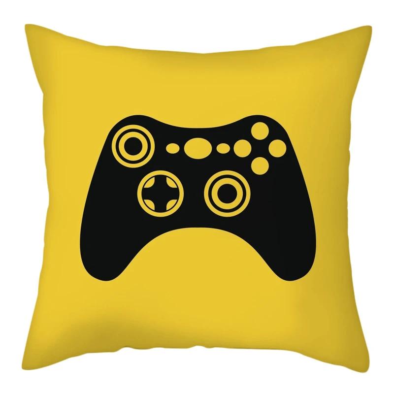 45x45cm Gaming Handle  Room  Player Decoration Pillowcase Comfortable Sofa Chair Car Cushion Cover Home Decor