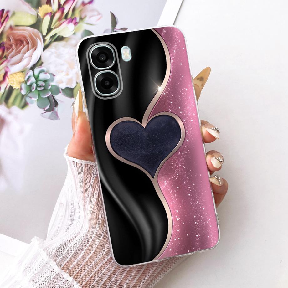 Для Oppo A6x A6s A6 4G 5G / Oppo A6T Pro 4G Задняя крышка Девочковый Модный Роскошный Рисунок Чехол для телефона Прозрачный Мягкий Силиконовый Бампер