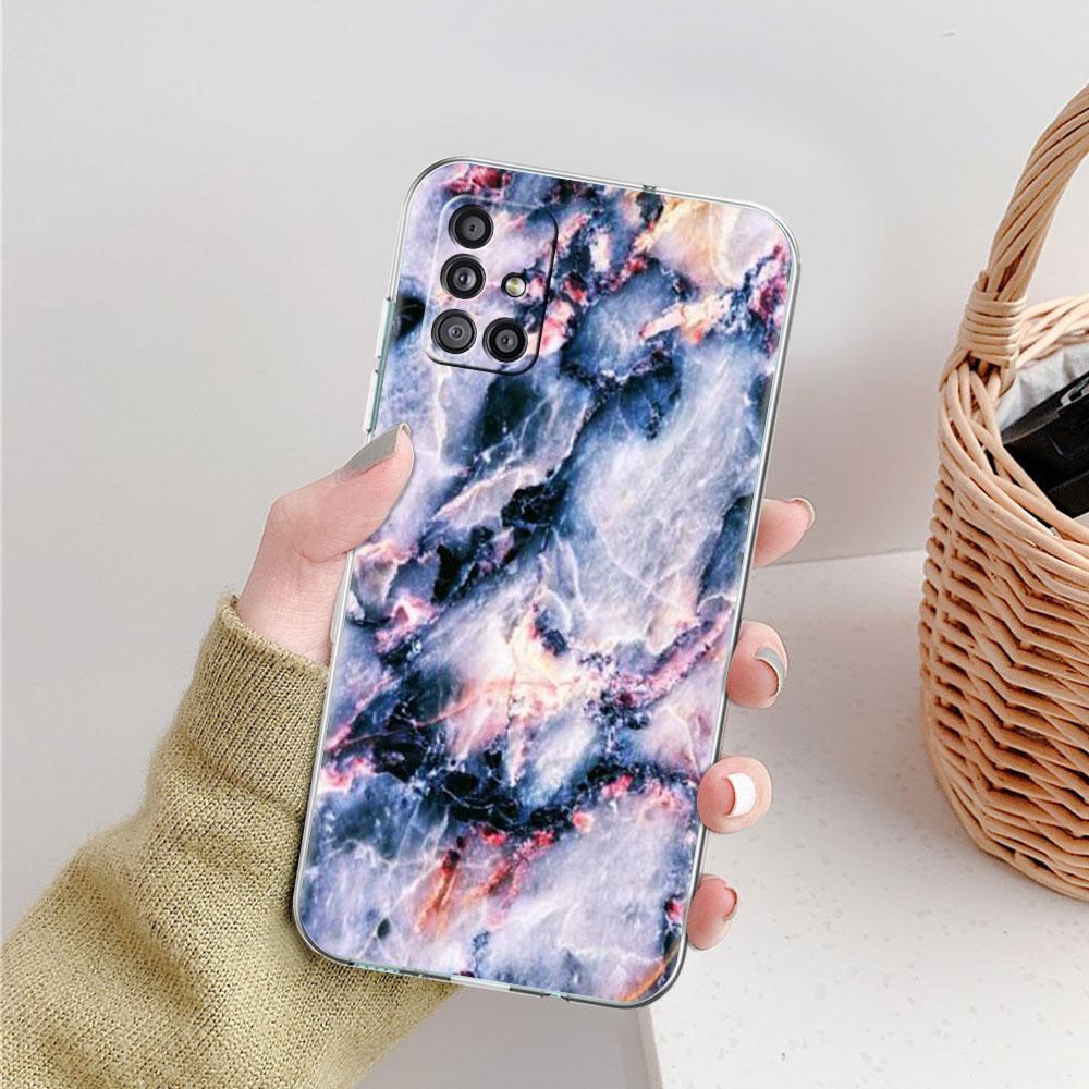 Прозрачный чехол с пейзажными чернилами и мрамором для Samsung Galaxy A51 A71 A21s A31 A12 A32 5G A21 EU A52 4G A41 A11 A22, чехол из ТПУ для телефона