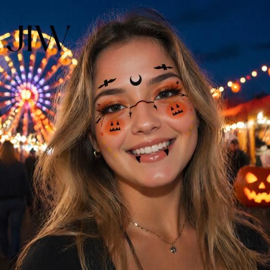 Cosmetic Grade Ink Face Decals Halloween Tattoo Stickers, Waterproof Scary Makeup for Party, Funny Tattoos Temporary Wound Scar Body Art Kids