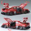 1/24 Nissan Skyline Ares GTR R34 Modified Wide Body Alloy Sports Car Model Diecast Raing Vehicle Car Model Sound Light Kids Gift