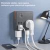 Компактная плоская сетевая розетка с USB-портами C, удлинитель для нескольких устройств, экономия места