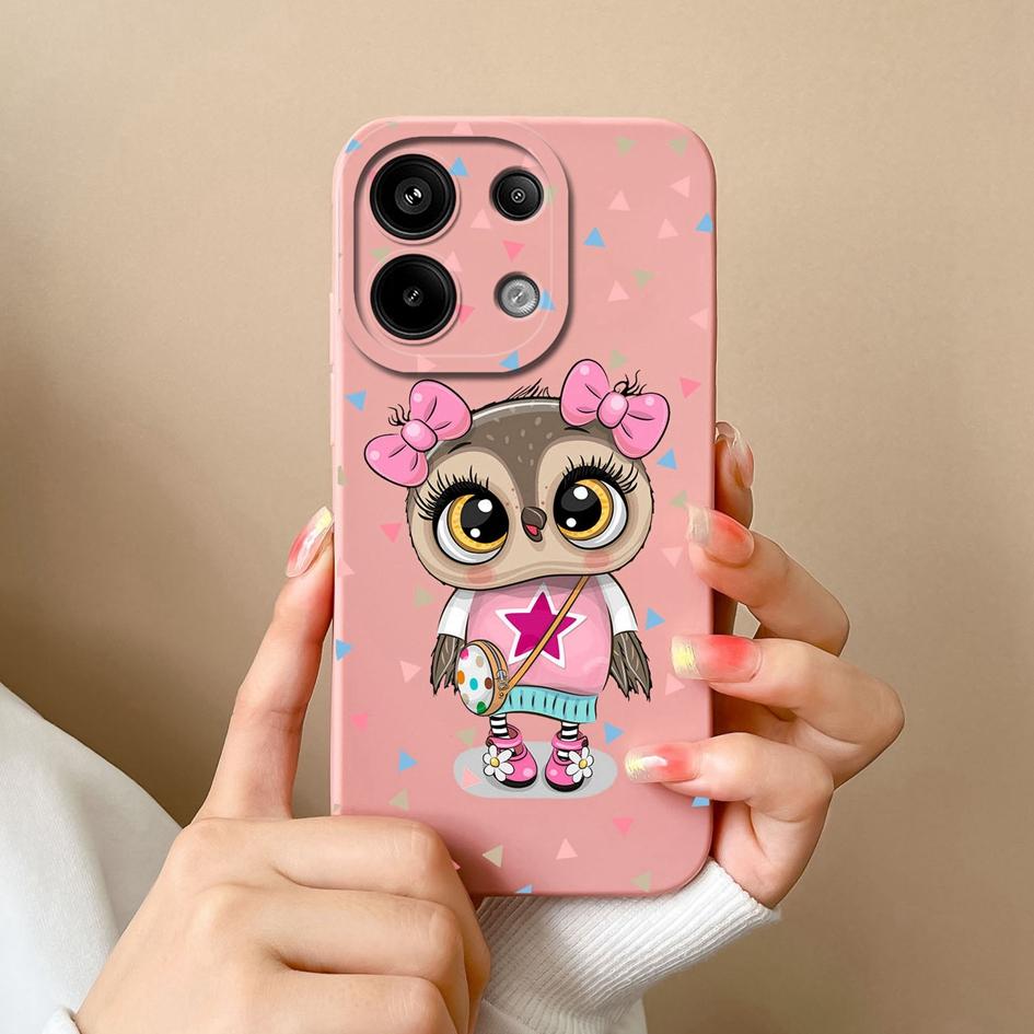 Для Xiaomi Redmi Note 13 Pro 13R Turbo 3 13 A3 чехол для телефона с рисунком кота, защита камеры от падений, матовый мягкий силиконовый корпус, чехол