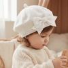 Soft Kids Beanie Cap Knitted Warm Hat New Baby Big Bow Beret  Daily