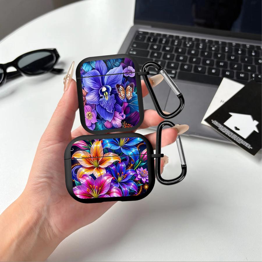 Colorful Flowers Case For Airpods 2 1 Pro3 4 Pro Pro2 3 Earphone Cases Cover