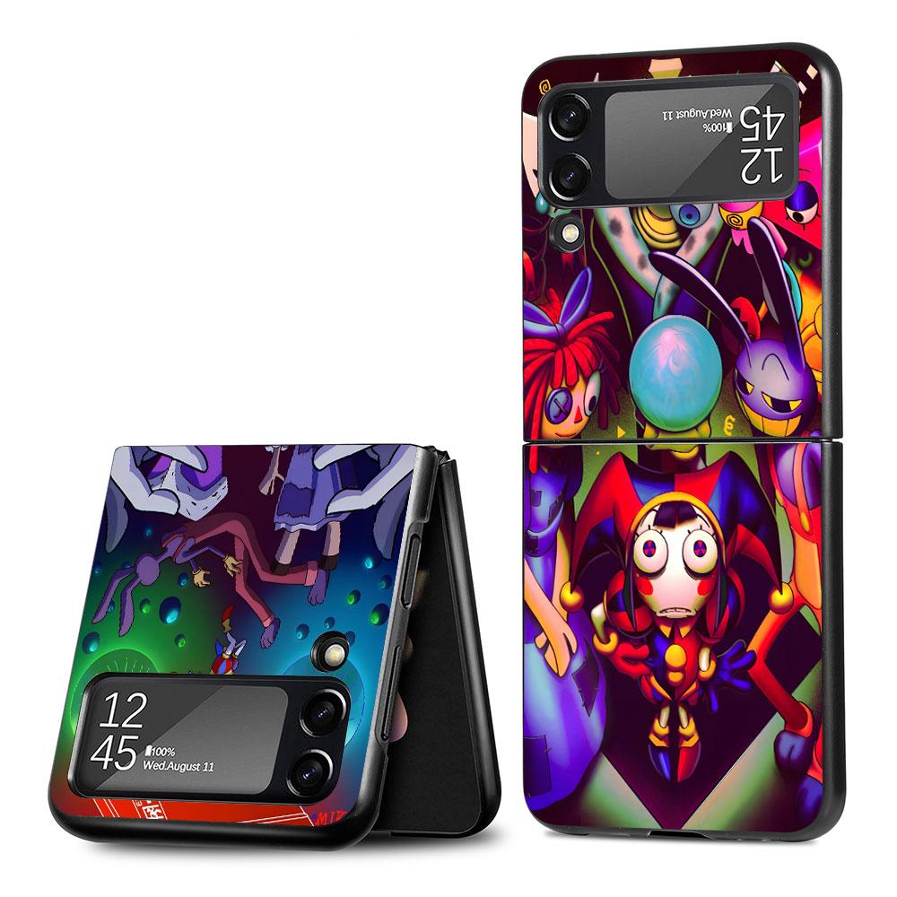 Чехол Pomni Amazing Digital Circus для Samsung Galaxy Z Flip4 Flip3 5G Жесткий ПК Чехол для телефона Z Flip 4 3 Черный Zflip4 Zflip3 Обложка