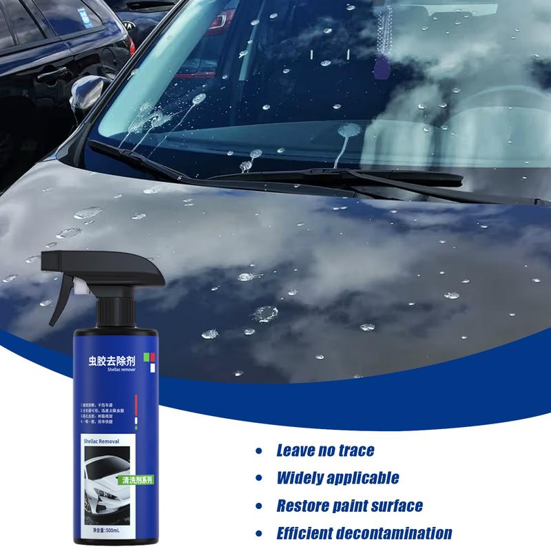 Car Exterior Cleaner Spray 500ml Concentrated Tar Remover Safe Automotive Paint Tar Remover Waterless Detailer Clean And Remove