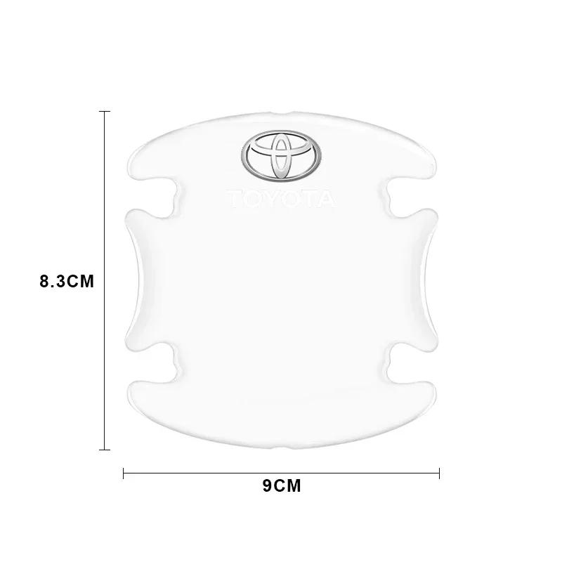4 шт. Прозрачный протектор от столкновений для двери автомобиля, бампер, наклейка для Toyota Camry Corolla Yaris Chr Auris Avensis T25